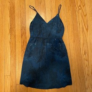 Aritzia Babaton Spaghetti Strap Midnight Blue Dress - Size S